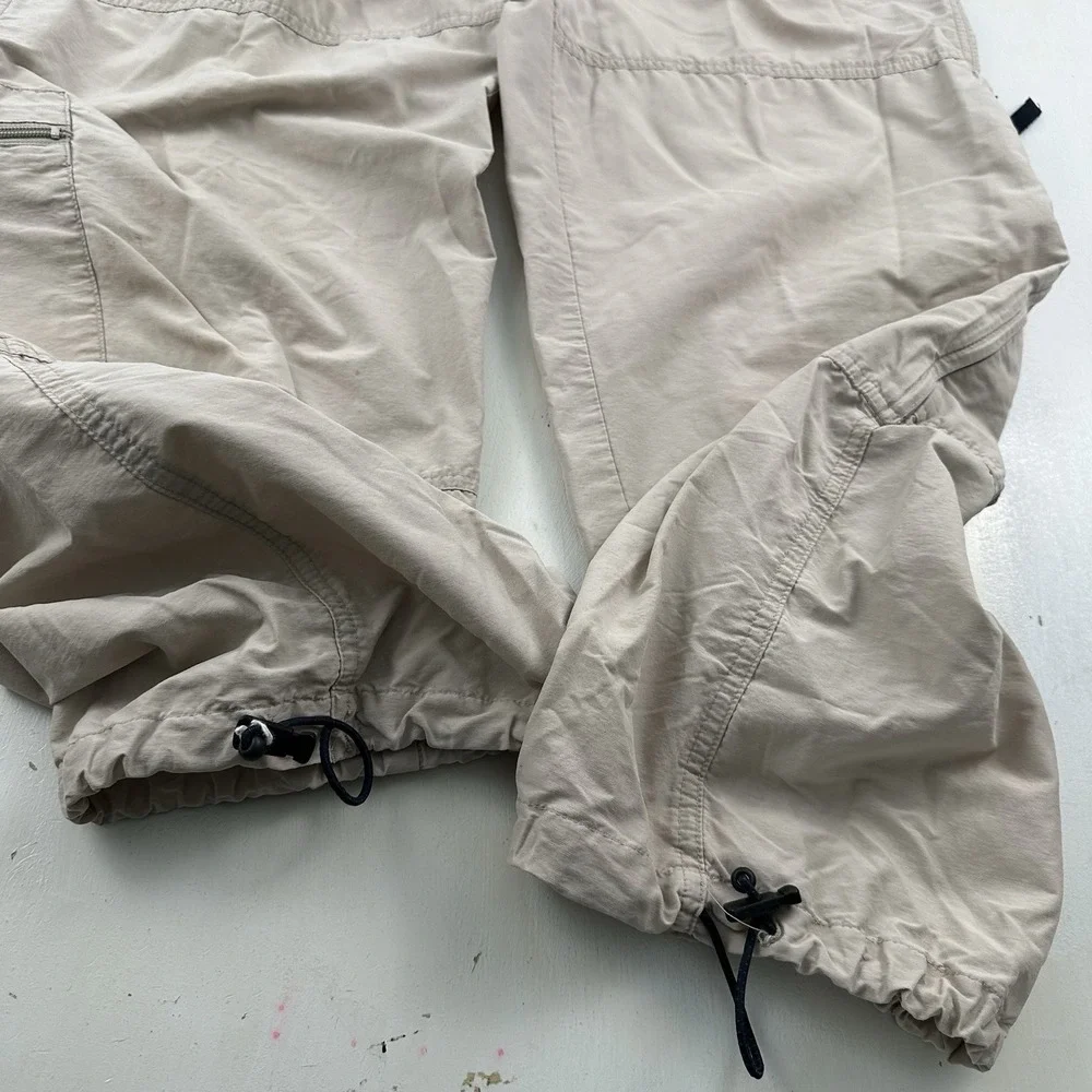 VTG 90s‎ Y2K Sonoma Paratrooper Pants Men Fits 33x30 Tan Beige Parachute Cargo